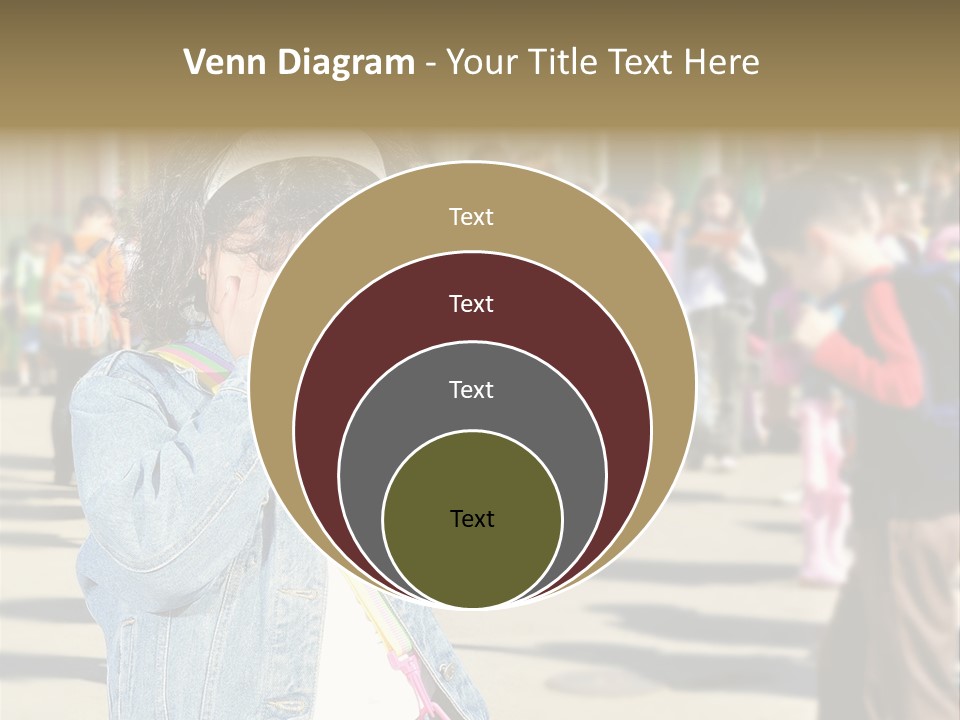 Caucasian Carrying School PowerPoint Template