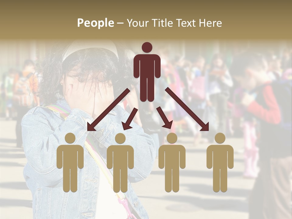 Caucasian Carrying School PowerPoint Template