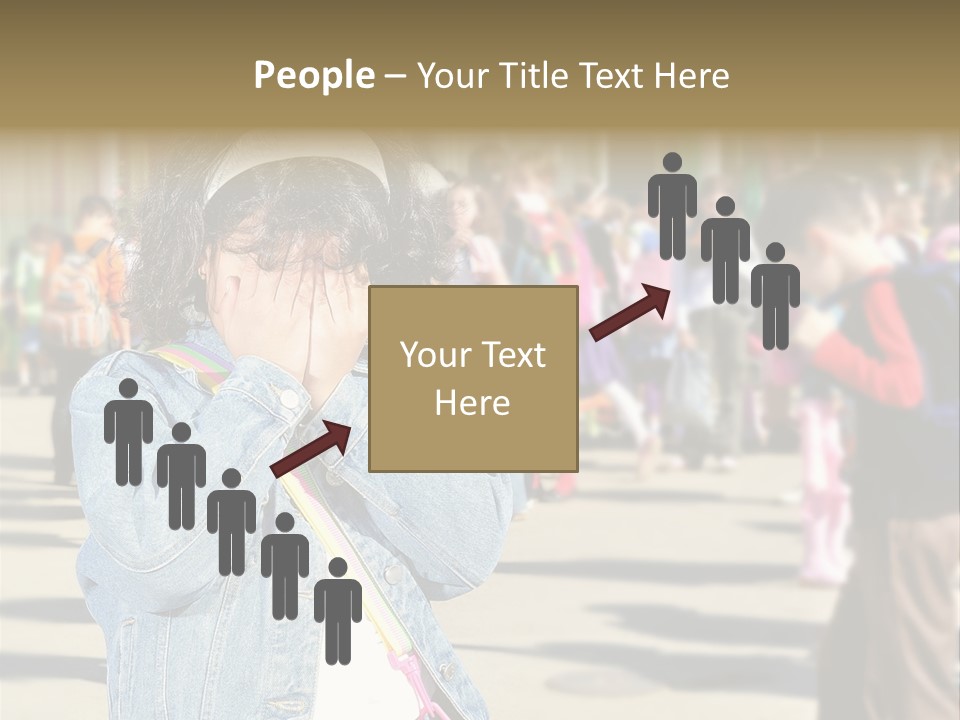 Caucasian Carrying School PowerPoint Template