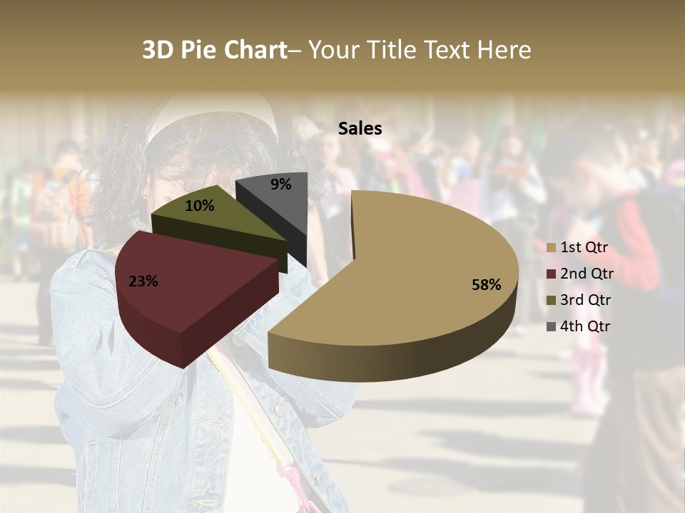 Caucasian Carrying School PowerPoint Template