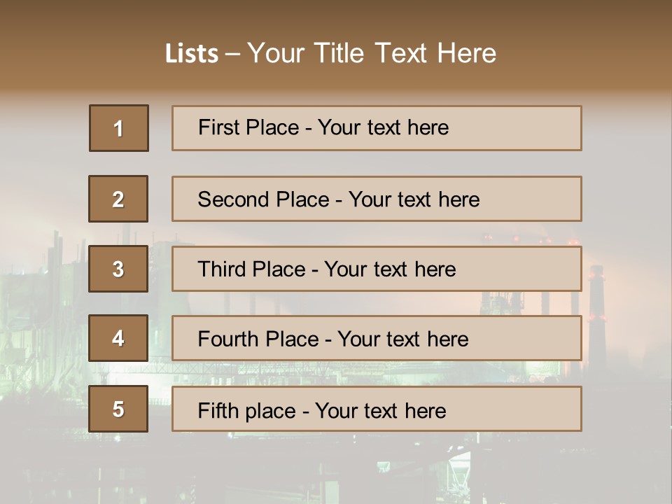 Electricity Cool Air PowerPoint Template