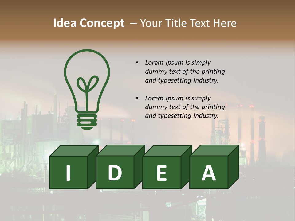 Electricity Cool Air PowerPoint Template