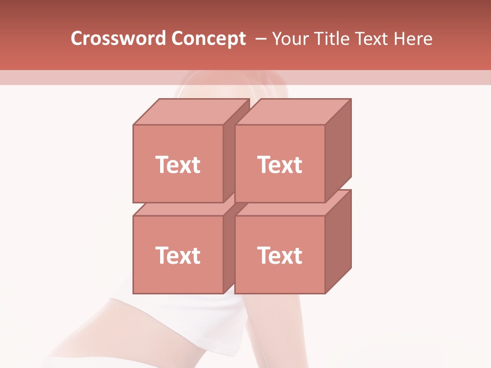 A Beautiful Woman In A White Bikini Sitting On A Bed PowerPoint Template