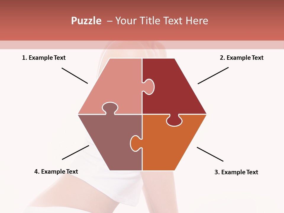 A Beautiful Woman In A White Bikini Sitting On A Bed PowerPoint Template