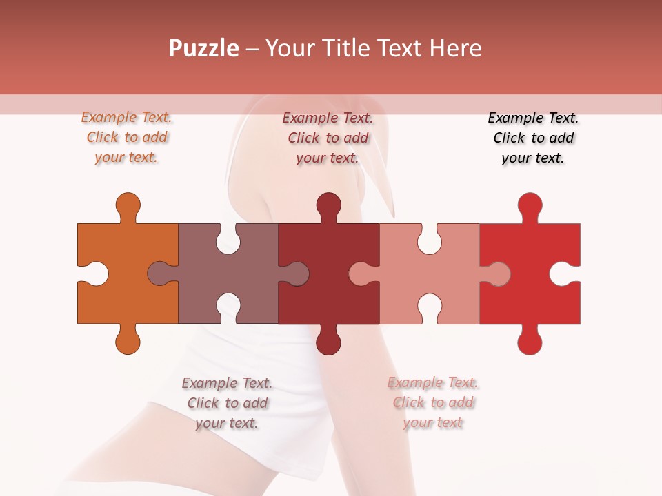 A Beautiful Woman In A White Bikini Sitting On A Bed PowerPoint Template