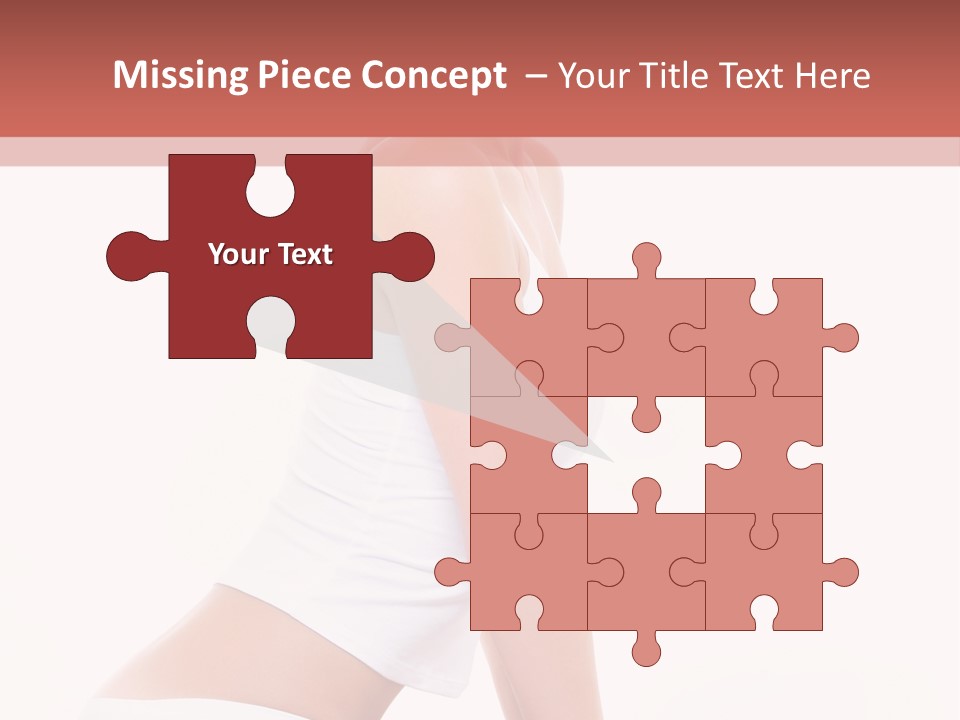 A Beautiful Woman In A White Bikini Sitting On A Bed PowerPoint Template