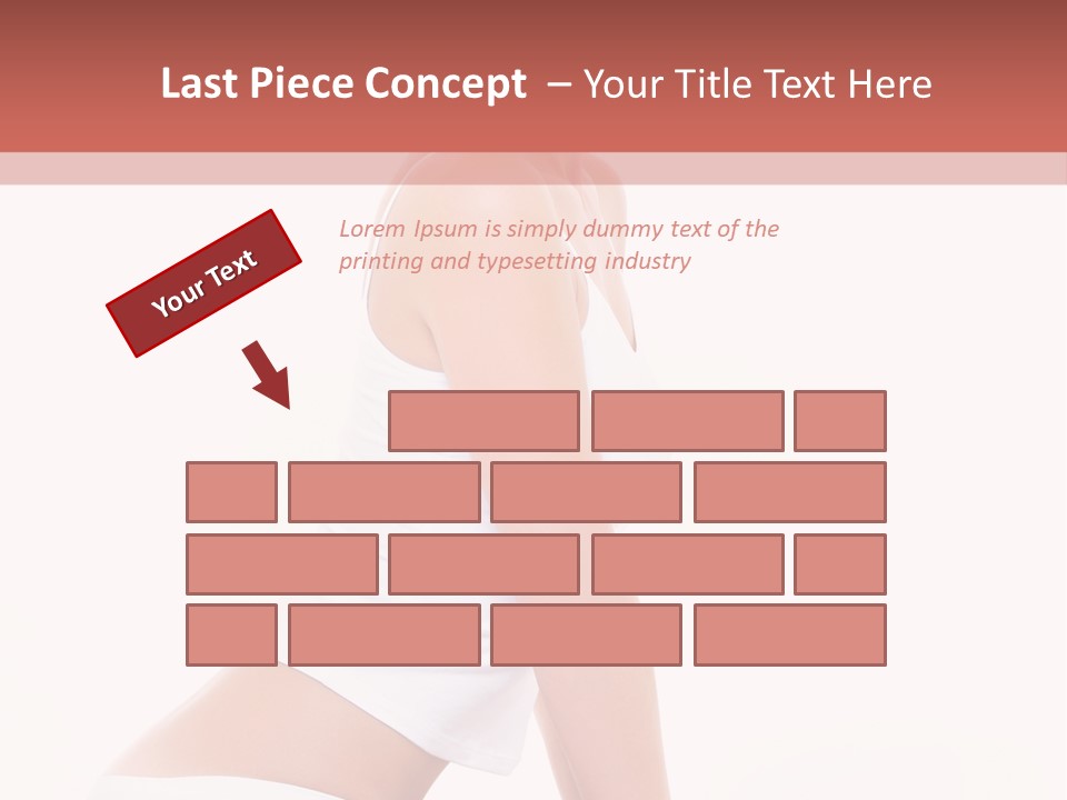 A Beautiful Woman In A White Bikini Sitting On A Bed PowerPoint Template