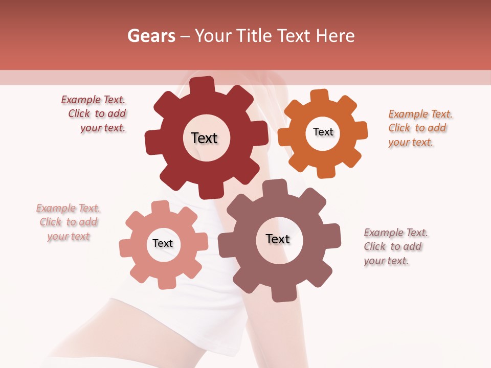 A Beautiful Woman In A White Bikini Sitting On A Bed PowerPoint Template