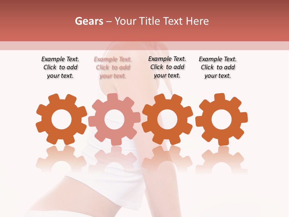 A Beautiful Woman In A White Bikini Sitting On A Bed PowerPoint Template