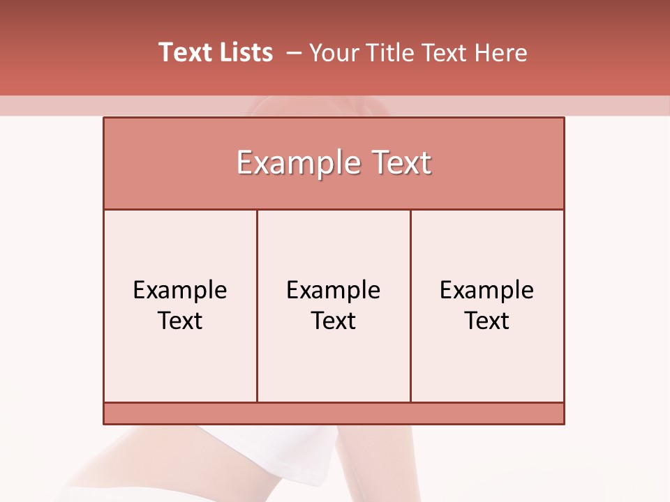 A Beautiful Woman In A White Bikini Sitting On A Bed PowerPoint Template