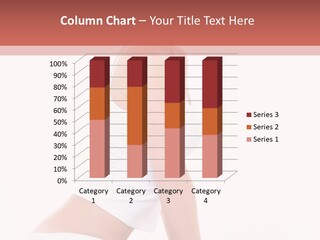 A Beautiful Woman In A White Bikini Sitting On A Bed PowerPoint Template