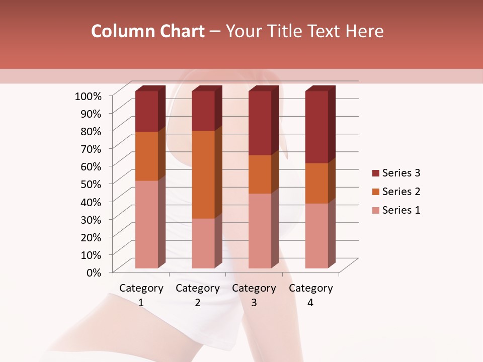 A Beautiful Woman In A White Bikini Sitting On A Bed PowerPoint Template