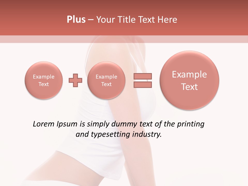 A Beautiful Woman In A White Bikini Sitting On A Bed PowerPoint Template