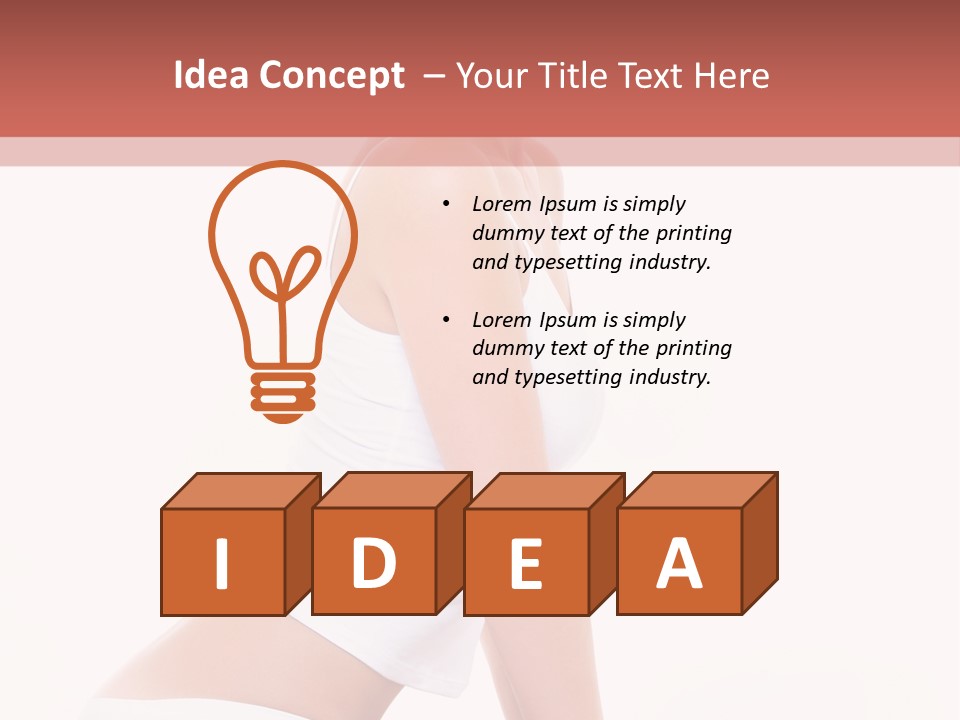 A Beautiful Woman In A White Bikini Sitting On A Bed PowerPoint Template