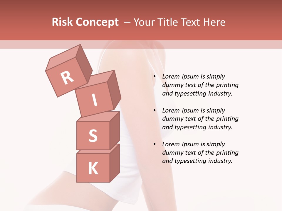 A Beautiful Woman In A White Bikini Sitting On A Bed PowerPoint Template