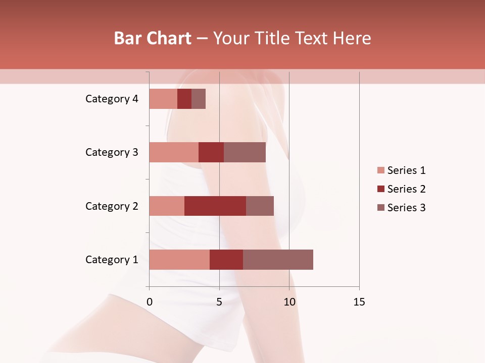A Beautiful Woman In A White Bikini Sitting On A Bed PowerPoint Template