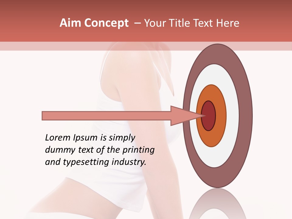 A Beautiful Woman In A White Bikini Sitting On A Bed PowerPoint Template