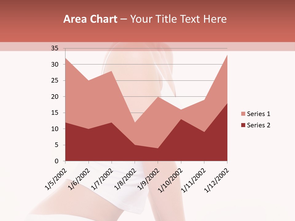 A Beautiful Woman In A White Bikini Sitting On A Bed PowerPoint Template