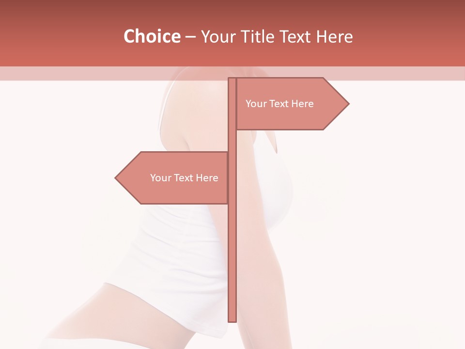 A Beautiful Woman In A White Bikini Sitting On A Bed PowerPoint Template