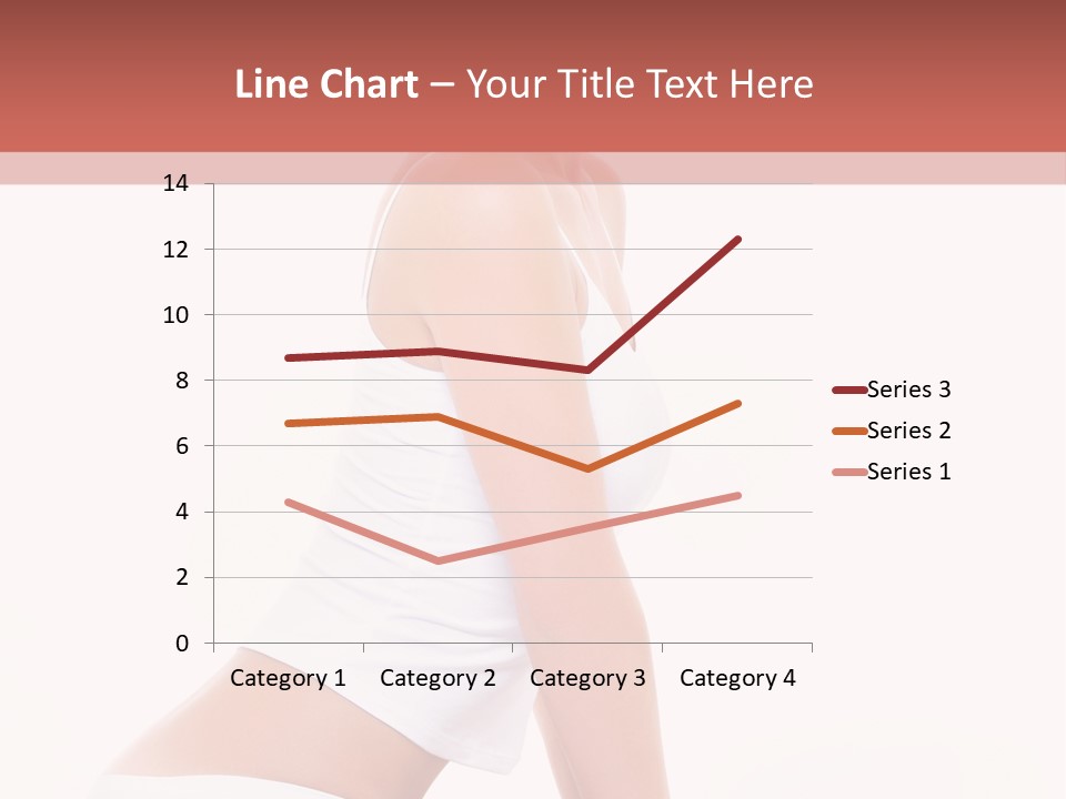 A Beautiful Woman In A White Bikini Sitting On A Bed PowerPoint Template