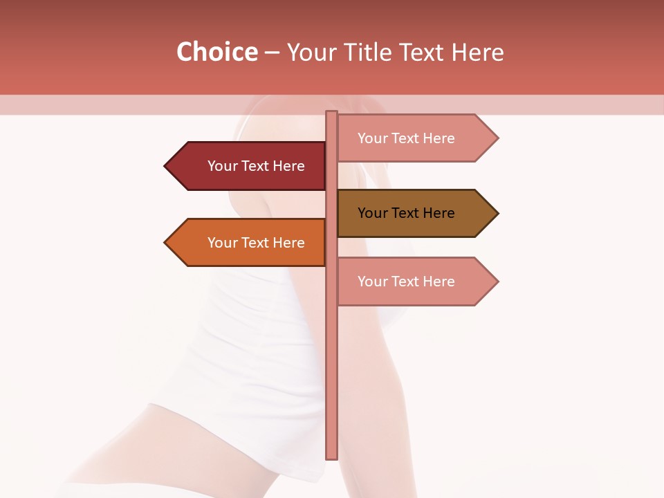 A Beautiful Woman In A White Bikini Sitting On A Bed PowerPoint Template