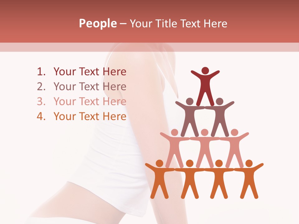 A Beautiful Woman In A White Bikini Sitting On A Bed PowerPoint Template