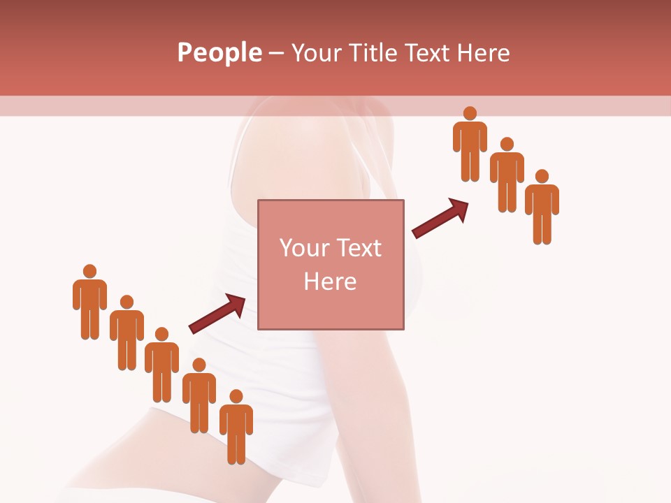 A Beautiful Woman In A White Bikini Sitting On A Bed PowerPoint Template