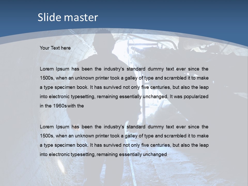 People Mine Dark PowerPoint Template