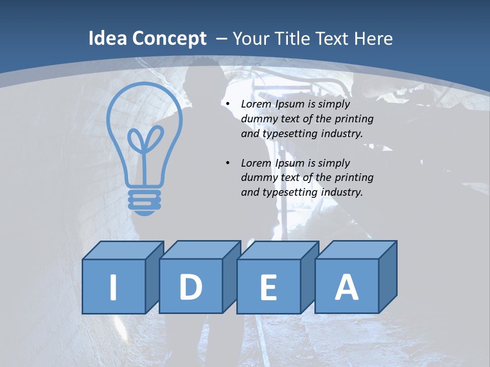 People Mine Dark PowerPoint Template