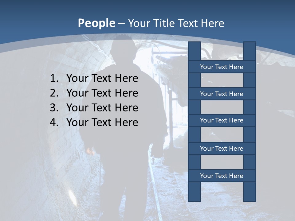 People Mine Dark PowerPoint Template