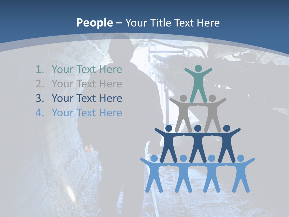 People Mine Dark PowerPoint Template