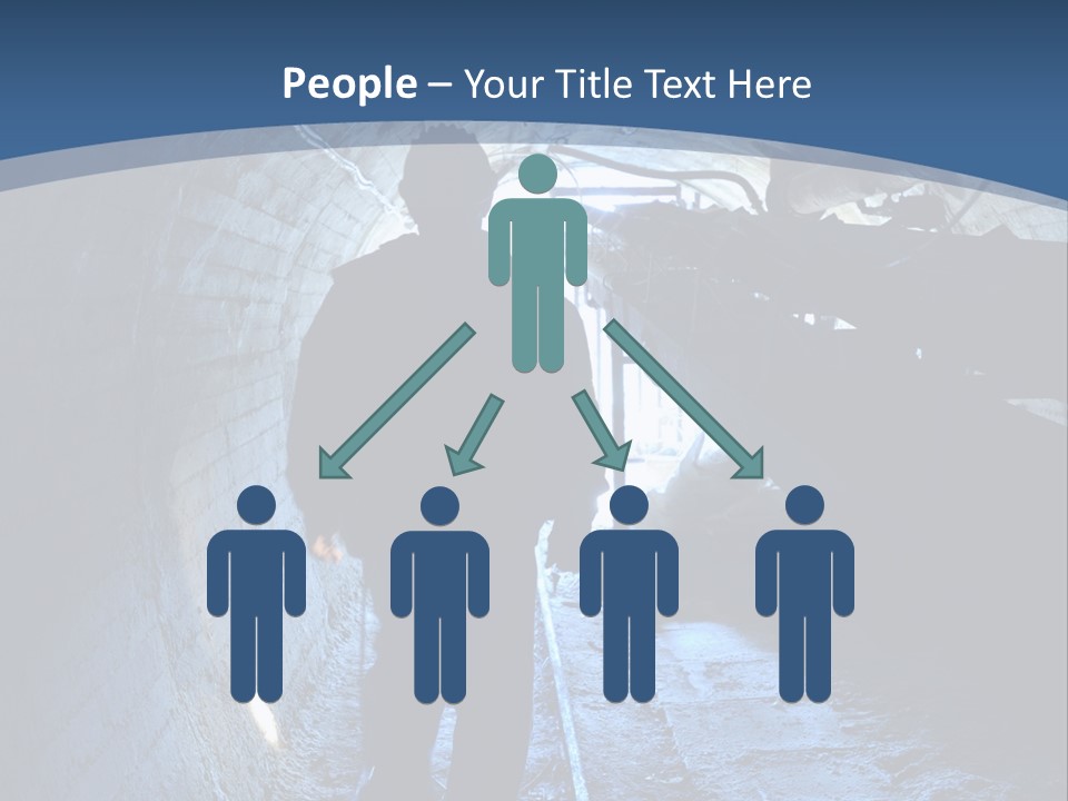 People Mine Dark PowerPoint Template