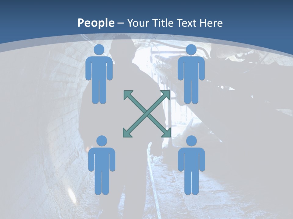 People Mine Dark PowerPoint Template