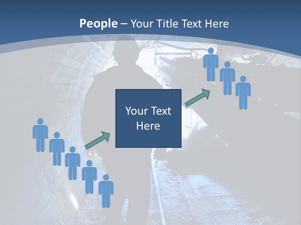 People Mine Dark PowerPoint Template