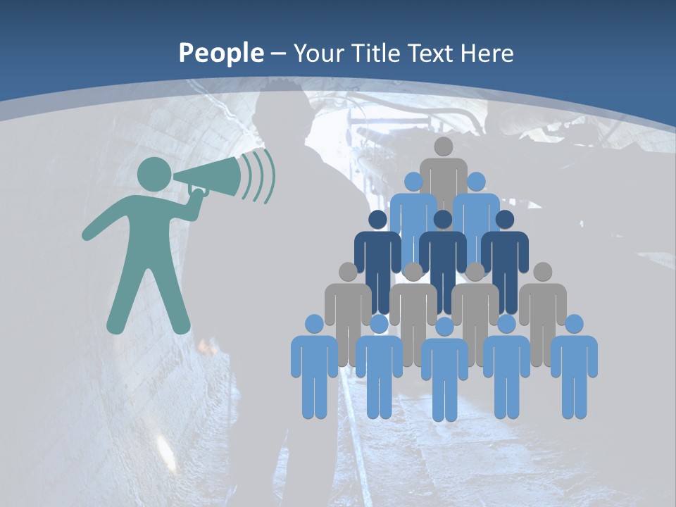 People Mine Dark PowerPoint Template