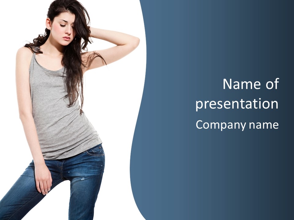 Adult Girl Skin PowerPoint Template