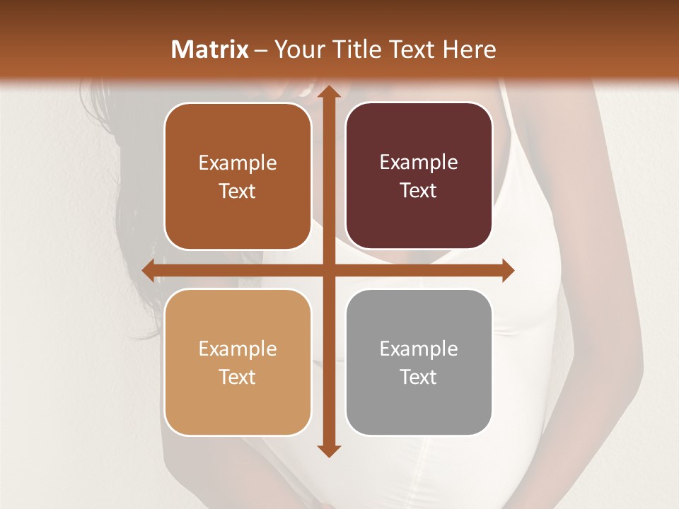 Pregnant Belly Black PowerPoint Template