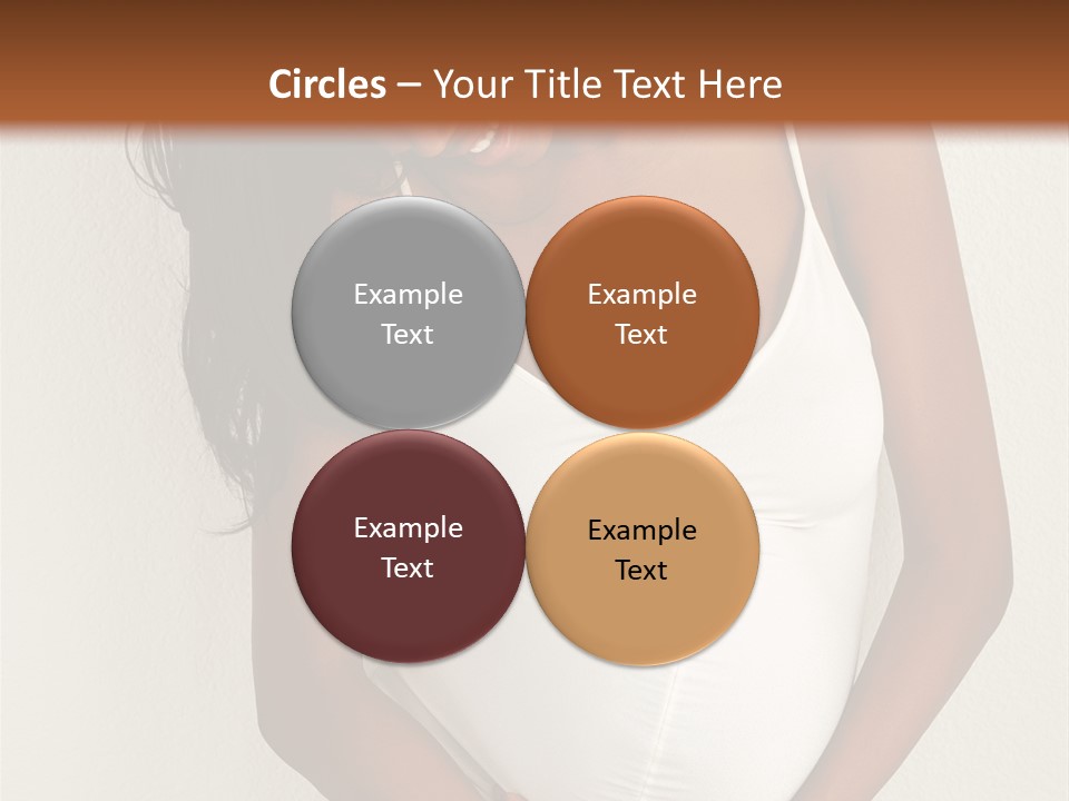 Pregnant Belly Black PowerPoint Template