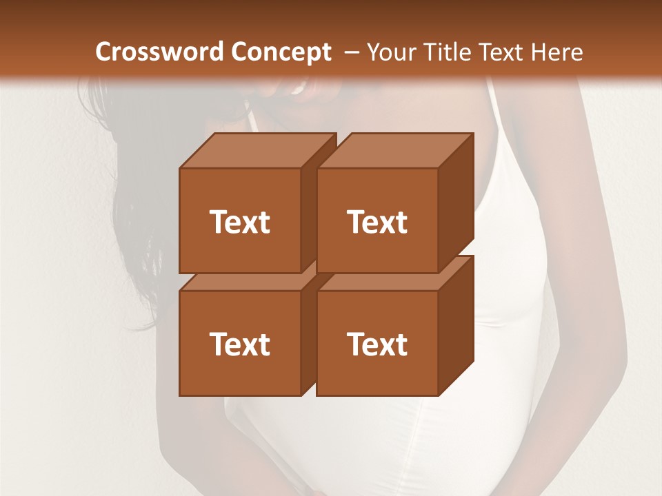 Pregnant Belly Black PowerPoint Template