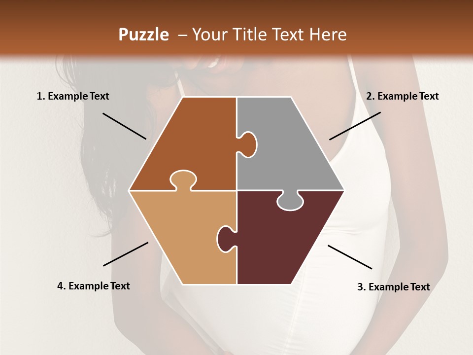 Pregnant Belly Black PowerPoint Template