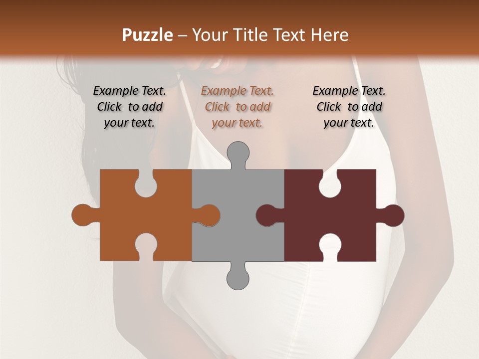 Pregnant Belly Black PowerPoint Template