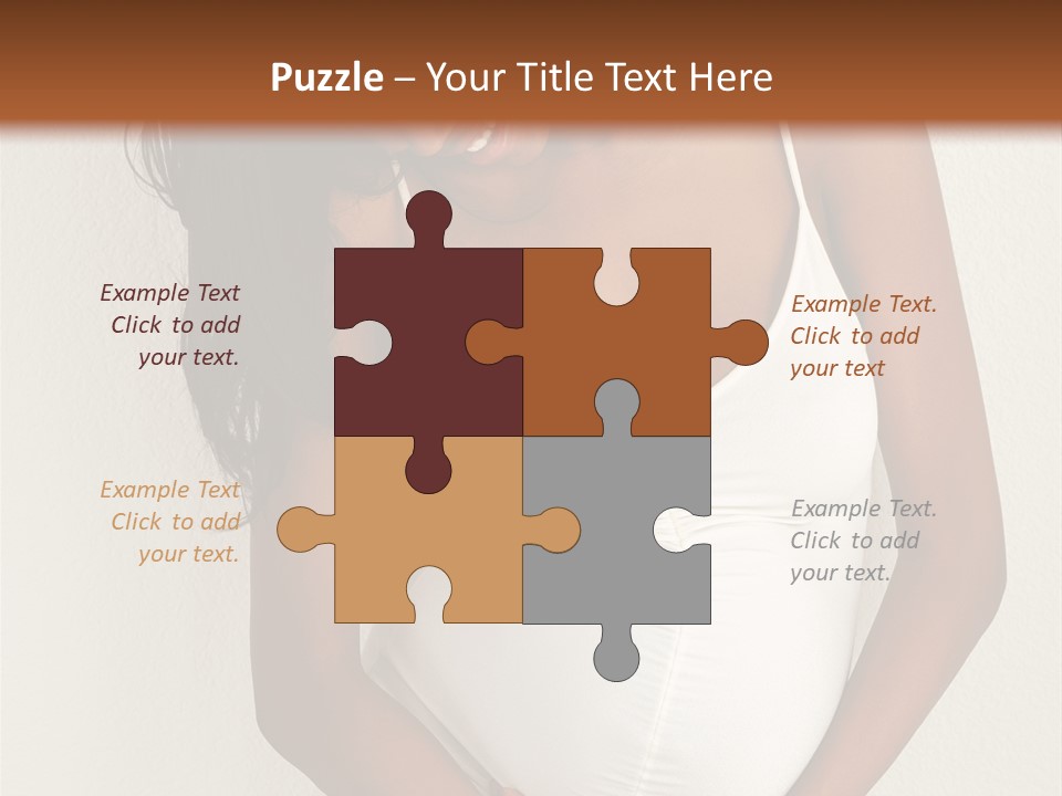 Pregnant Belly Black PowerPoint Template