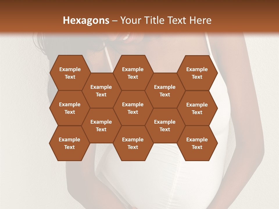 Pregnant Belly Black PowerPoint Template