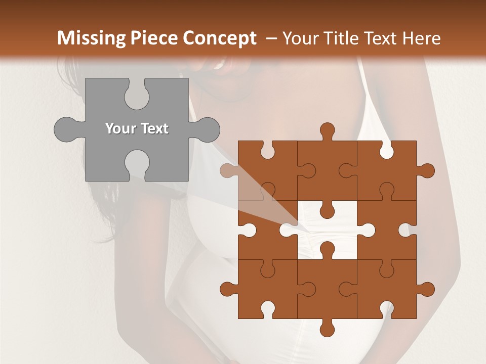 Pregnant Belly Black PowerPoint Template