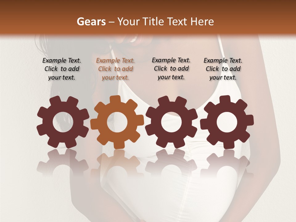 Pregnant Belly Black PowerPoint Template