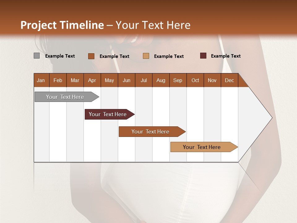 Pregnant Belly Black PowerPoint Template