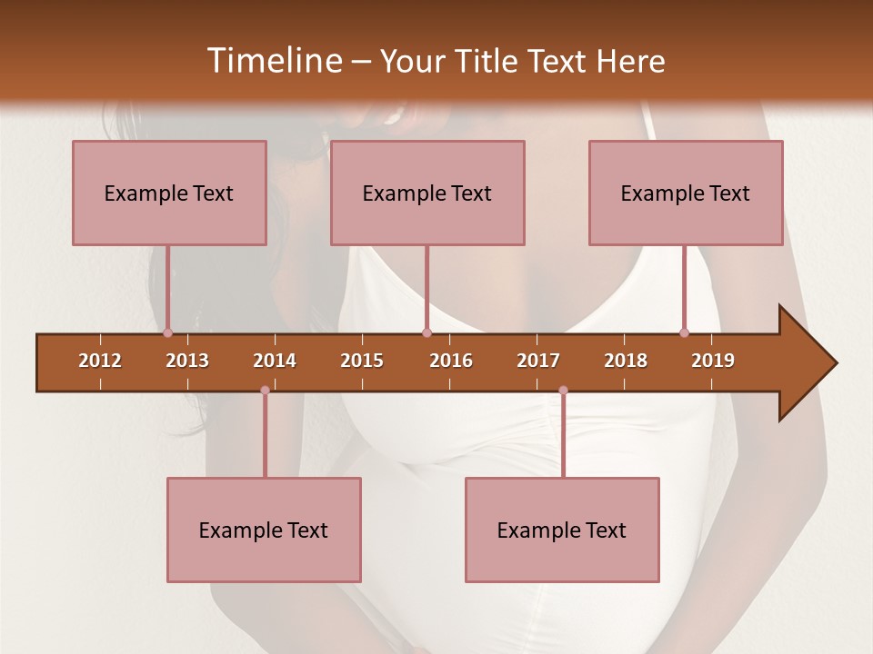 Pregnant Belly Black PowerPoint Template