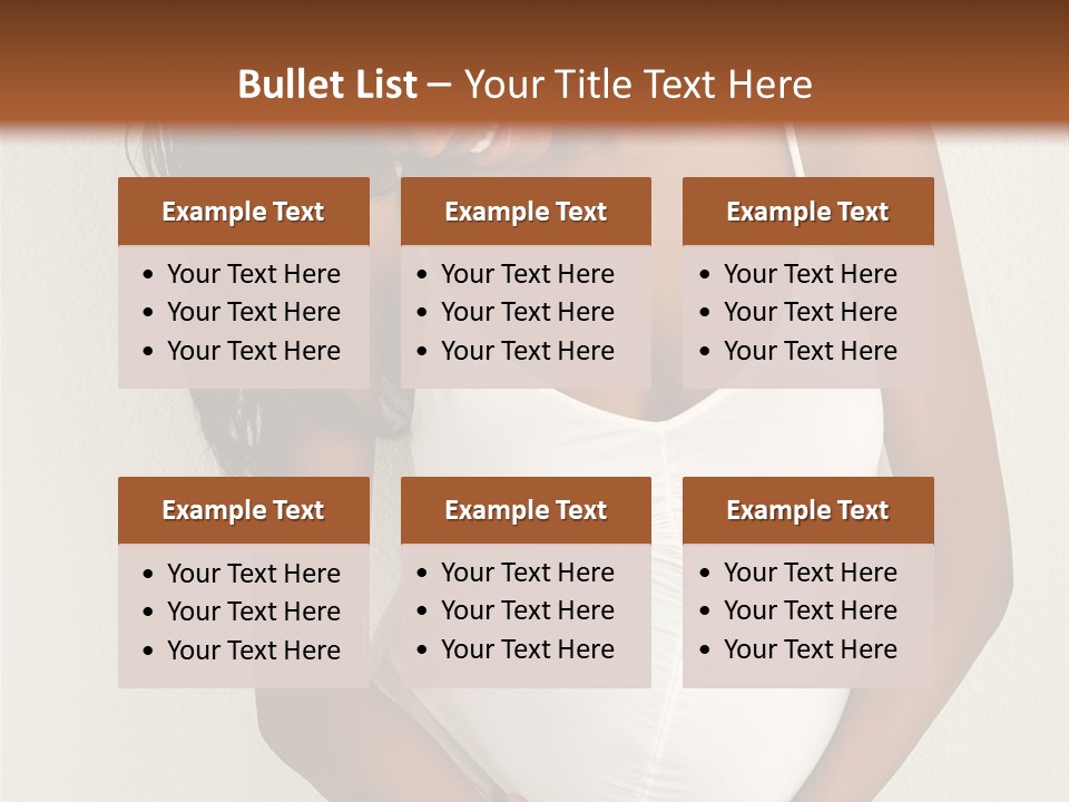 Pregnant Belly Black PowerPoint Template