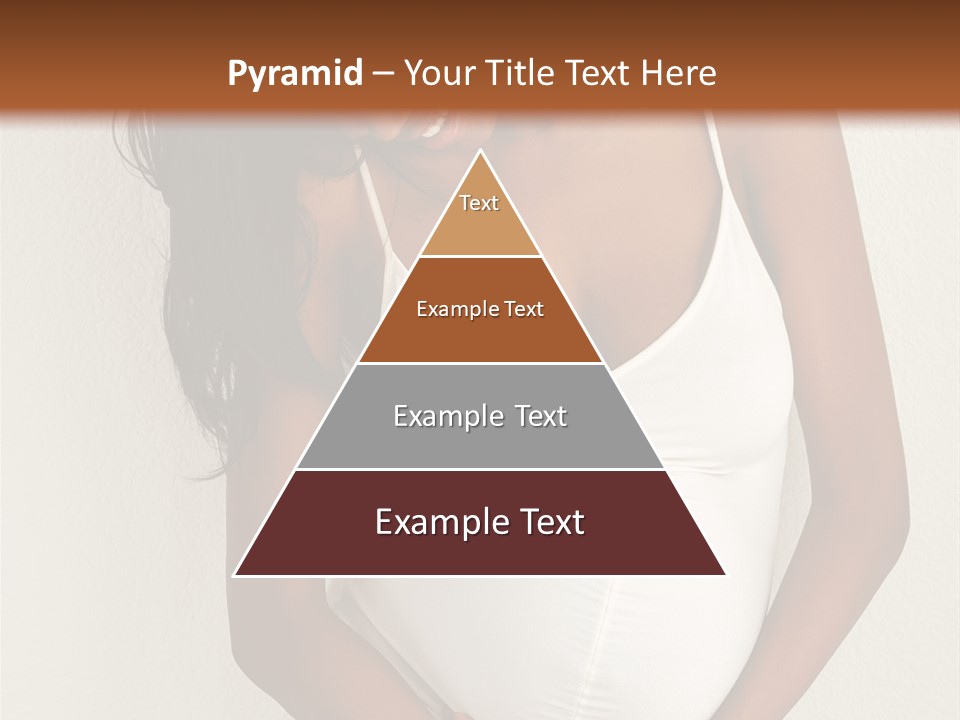 Pregnant Belly Black PowerPoint Template