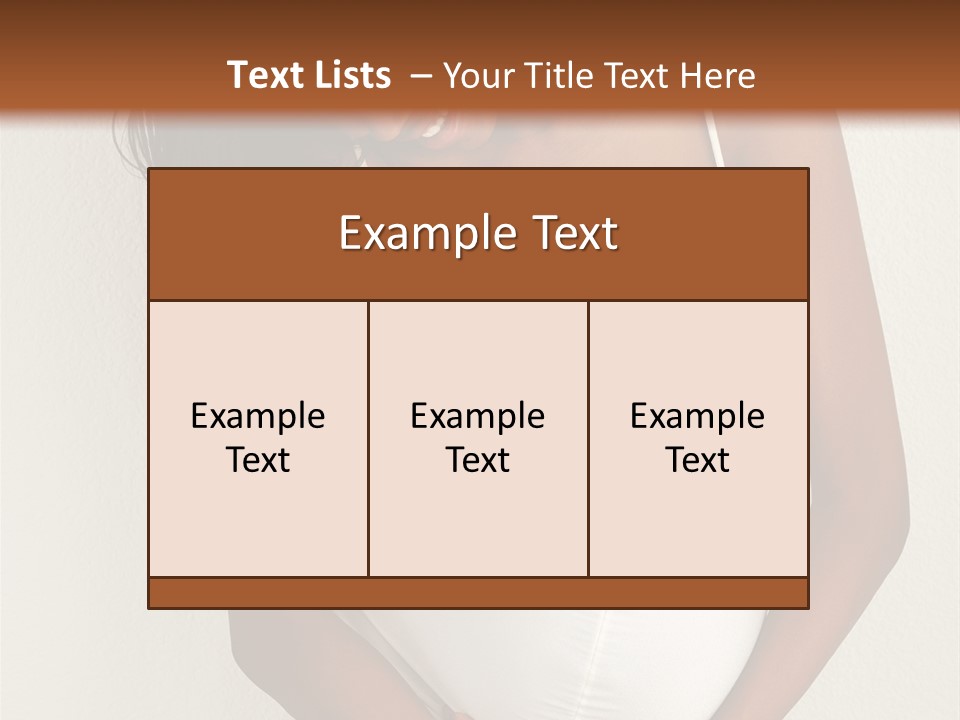 Pregnant Belly Black PowerPoint Template